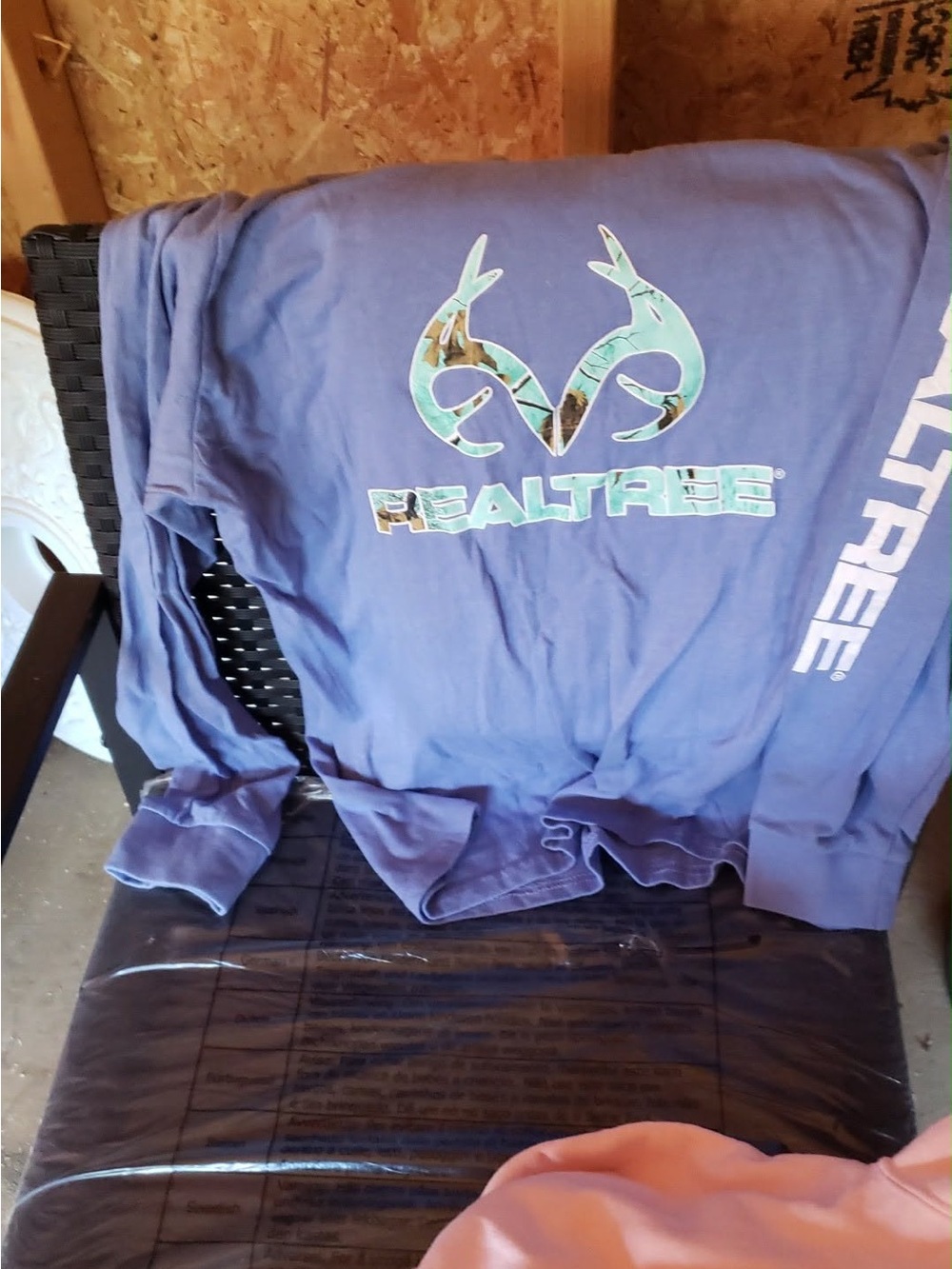 Realtree Long Sleeve Tee in Dusty Purple with Camo Logo